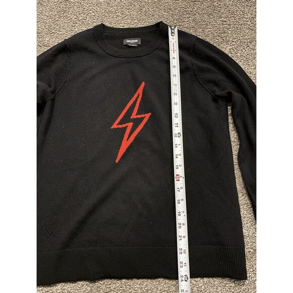 Zadig & Voltaire Miss Flash Lightning Bolt Sweater Wool/Cashmere Size Medium - Picture 2 of 10